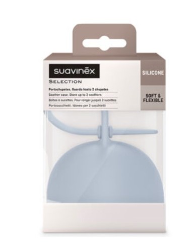 BIBERON - CIUCCETTI - TETTARELLE: vendita online Scatolina Portasucchietto Suavinex Colour Essence Silicone celeste in offerta