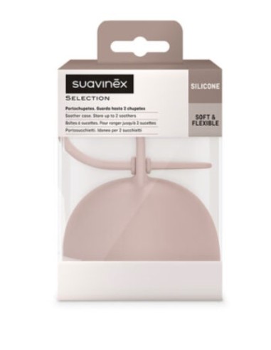 BIBERON - CIUCCETTI - TETTARELLE: vendita online Portaciuccio Silicone Suavinex per Neonati, Custodia 2 Ciucci, Nude in offerta