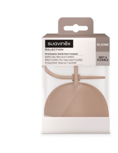 BIBERON - CIUCCETTI - TETTARELLE: vendita online Portaciuccio Silicone Suavinex, Custodia 2 Ciucci, Orange Sunset in offerta