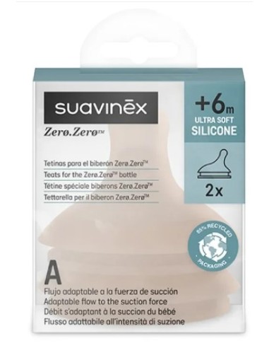 BIBERON - CIUCCETTI - TETTARELLE: vendita online Suavinex ZERØ.ZERØ Tettarella Flusso Adattabile (A) - Colore Medium Nude +6m...