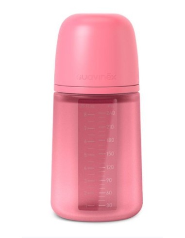 BIBERON - CIUCCETTI - TETTARELLE: vendita online Biberon Silicone Suavinex 240ml Colore Fucsia Essence in offerta