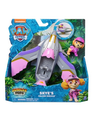 PAW Patrol Jungle Pups, Veicolo Falco di Skye, Jet Giocattolo con P...