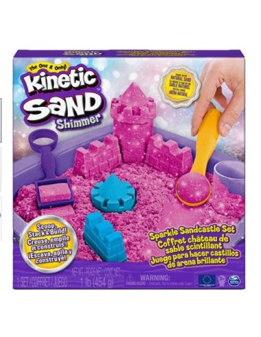 Kinetic Sand, sabbia cinetica rosa, glitterata, castello di sabbia,...