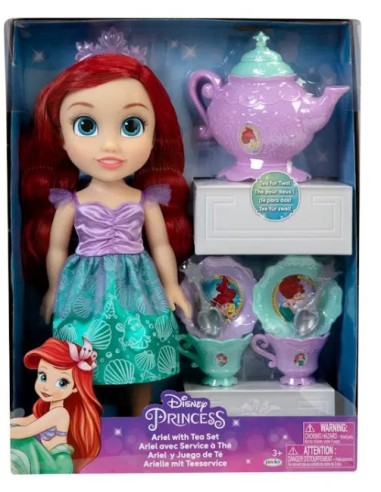 "Disney Princess Ariel 35 cm con Tea Set - Bambola e Servizio da Tè Completo | Shop in Casa"