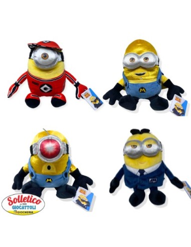 Peluche Minions Cattivissimo Me 4 - Grandi Giochi MN201000, 28 cm, Super Minions, Avl, Pilota