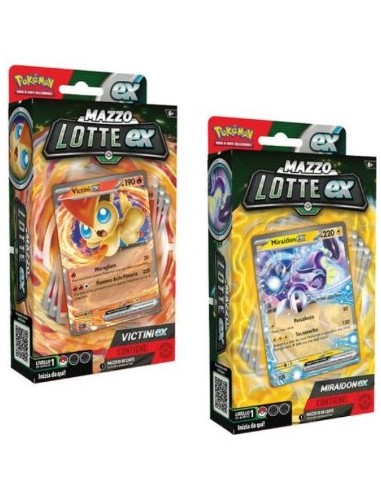 POKEMON MAZZO LOTTE EX MIRAIDON/VICTINI su Shop in Casa