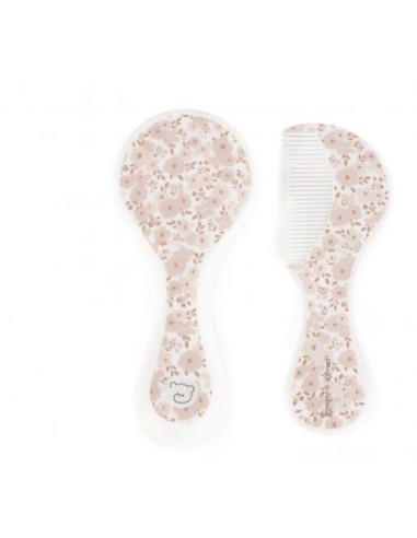 ACCESSORI: vendita online SET SPAZZOLA/PETTINE FIORI ROSA in offerta