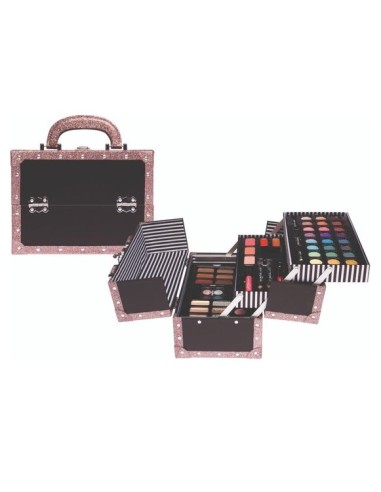 BEAUTY CASE CASUELLE GLITTER ROSA 24X15X18CM su Shop in Casa