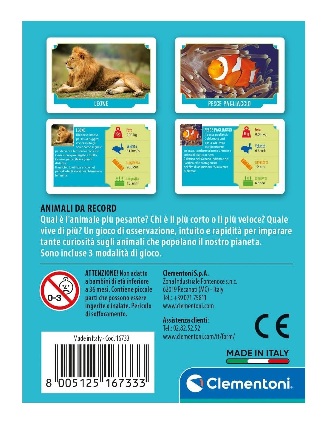 GIOCO DI CARTE ANIMALI DA RECORD PER SCOPRIRE TANTE CURIOSITA' SUGL...