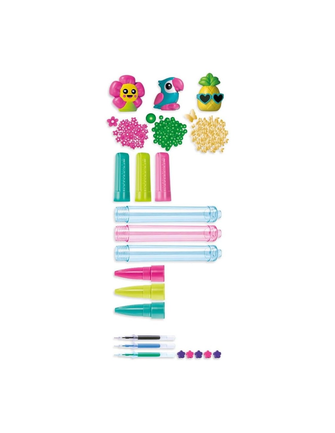 Clementoni Set di Penne Colorate Tropicali con Penna Personalizzabi...