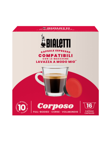 CAFFE': vendita online Bialetti confezione 16 capsule caffè compatibili con Lavazza a Modo Mio - Corposo in offerta