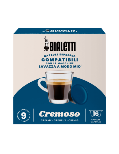 CAFFE': vendita online Bialetti confezione 16 capsule caffè compatibili con Lavazza a Modo Mio - Cremoso in offerta