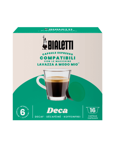 CAFFE': vendita online Bialetti confezione 16 capsule caffè compatibili con Lavazza a Modo Mio - Deca in offerta