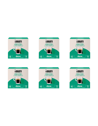 CAFFE': vendita online Box da 6 Confezioni di capsule caffè Bialetti compatibili con Lavazza a modo mio - Deca in offerta