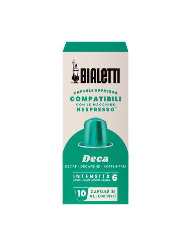 CAFFE': vendita online Bialetti confezione 10 capsule caffè compatibili con Nespresso - Deca in offerta