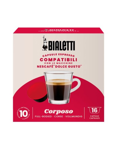 CAFFE': vendita online Bialetti confezione da 16 capsule caffè compatibili con Nescafé DolceGusto - Corposo in offerta