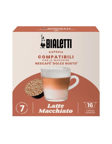 CAFFE': vendita online Bialetti confezione da 16 capsule caffè compatibili con Nescafé DolceGusto - Latte Macchiato in offerta