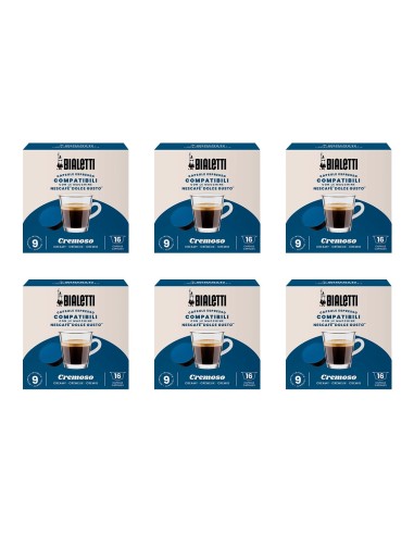 CAFFE': vendita online Bialetti Box da 6 confezioni da 16 capsule caffè compatibili con Nescafé DolceGusto - Cremoso in offerta