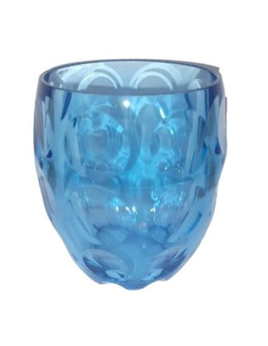 BICCHIERE BASSO 11055666 BUBBLES BLU su Shop in Casa