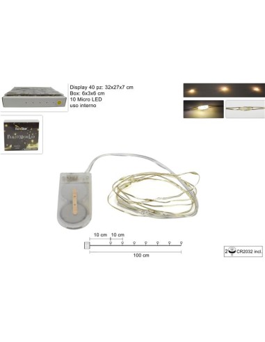 S LUM 10 M/LED 948367 BIANCO CALDO BATT YC-B2-10W