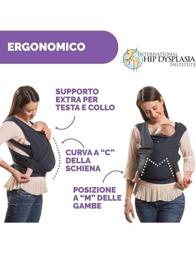 Chicco Boppy ComfyFit - Marsupio Ergonomico per Neonati e Bambini f...