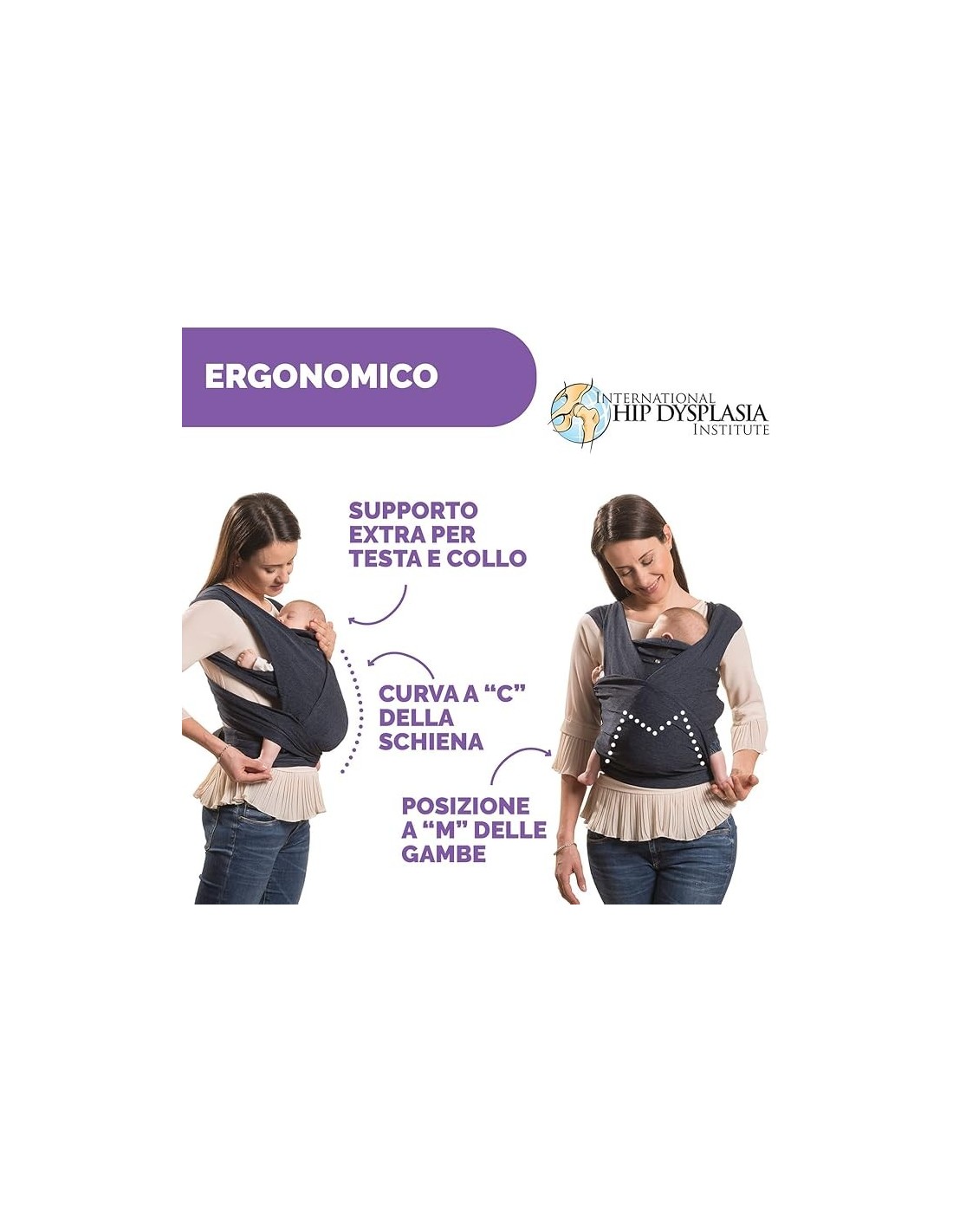 Chicco Boppy ComfyFit - Marsupio Ergonomico per Neonati e Bambini f...