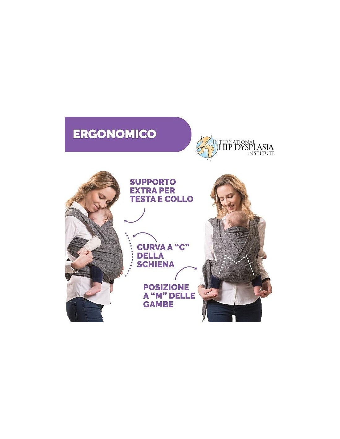 Chicco Boppy ComfyFit Marsupio Neonato Ergonomico - Grigio su Shop ...