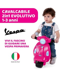 Chicco Vespa Primavera Rosa per Bambini - Moto Cavalcabile con Luci e Suoni