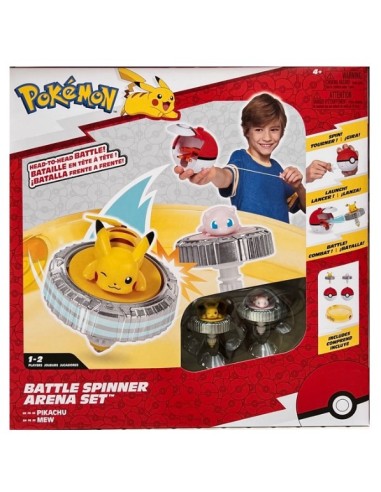 GIOCATTOLO PUBBLICIZZATO: vendita online POKEMON SET BATTLE SPINNER ARENA CON 2 PERSONAGGI INCLUSI PIKACHU E MEW in offerta