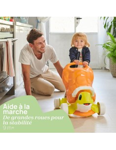 Chicco Walk & Ride Turtle Eco+ - Girello 2-in-1, Cavalcabile, Plastica Riciclata, 9-36 Mesi | shop in casa