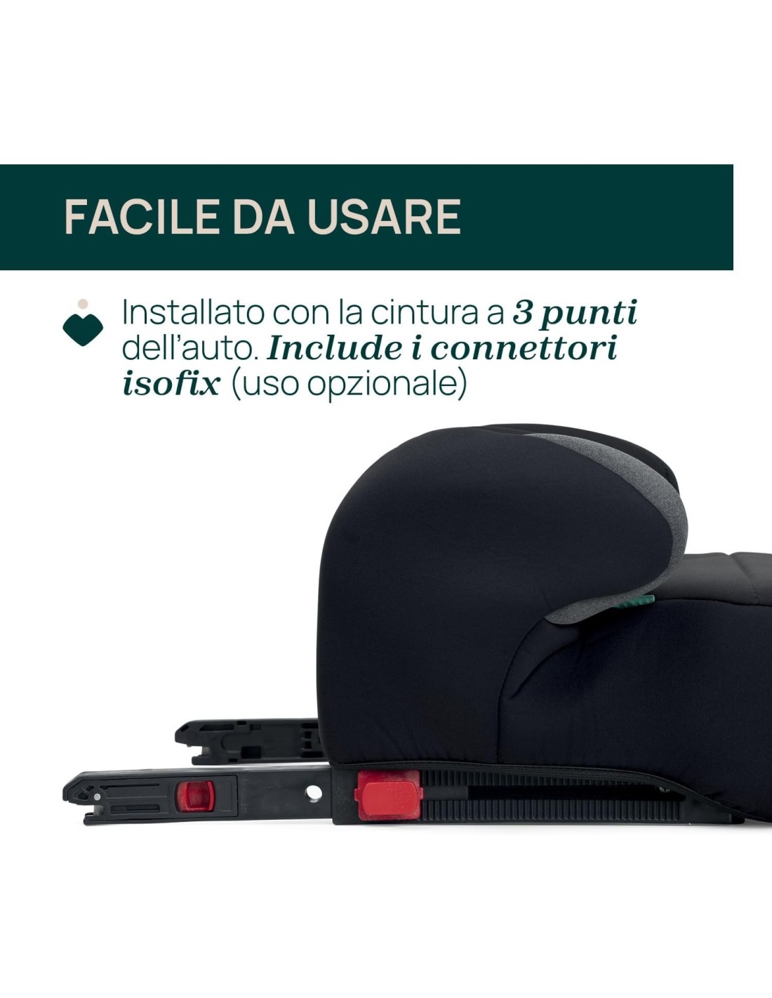 Chicco Quasar Fix i-Size | Seggiolino Auto per Bambini 7-12 Anni con Isofix - Obsidian | Shopincasa.it