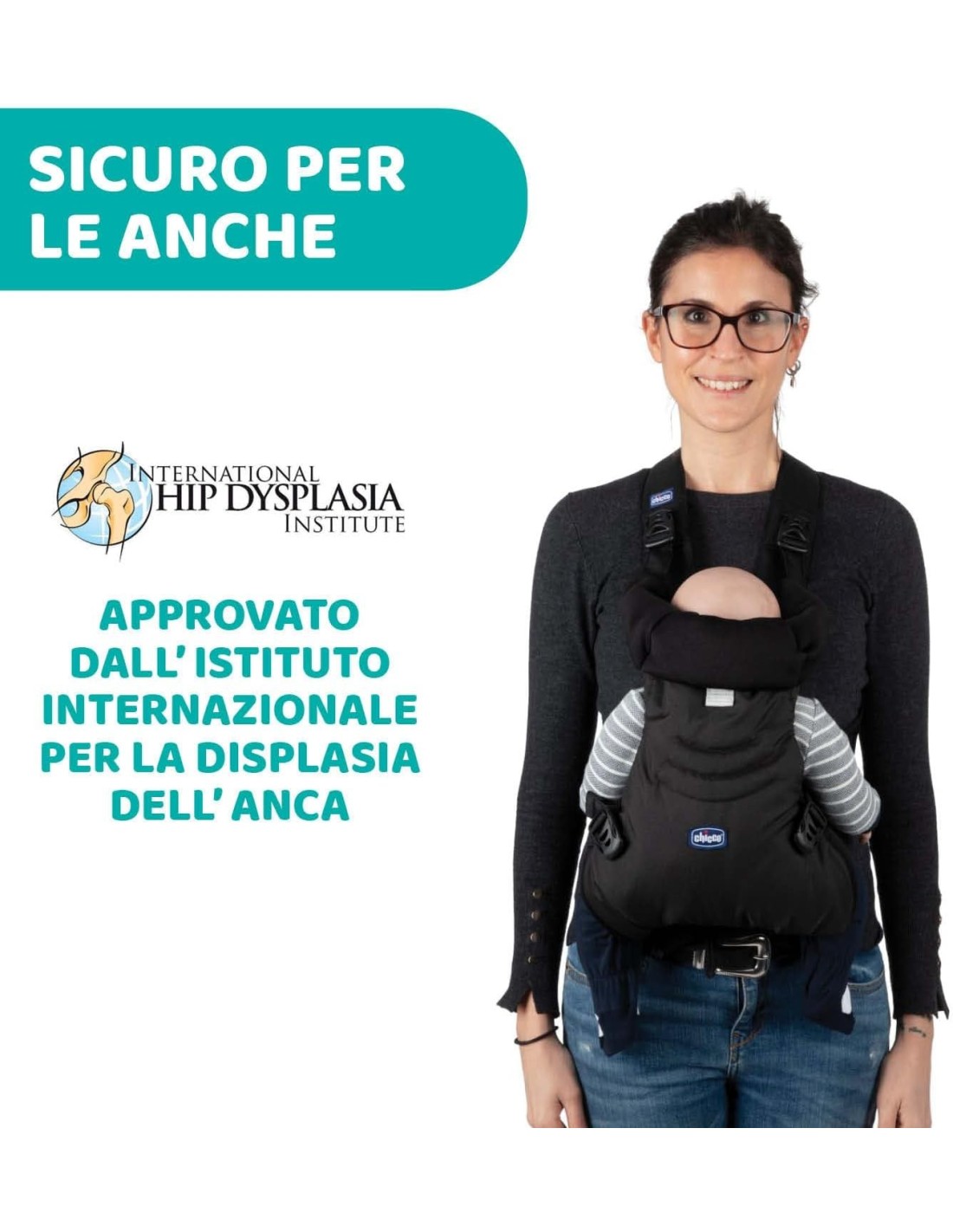 Chicco EasyFit Marsupio Neonati Ergonomico - Porta Bebè Nero | ShopInCasa.it