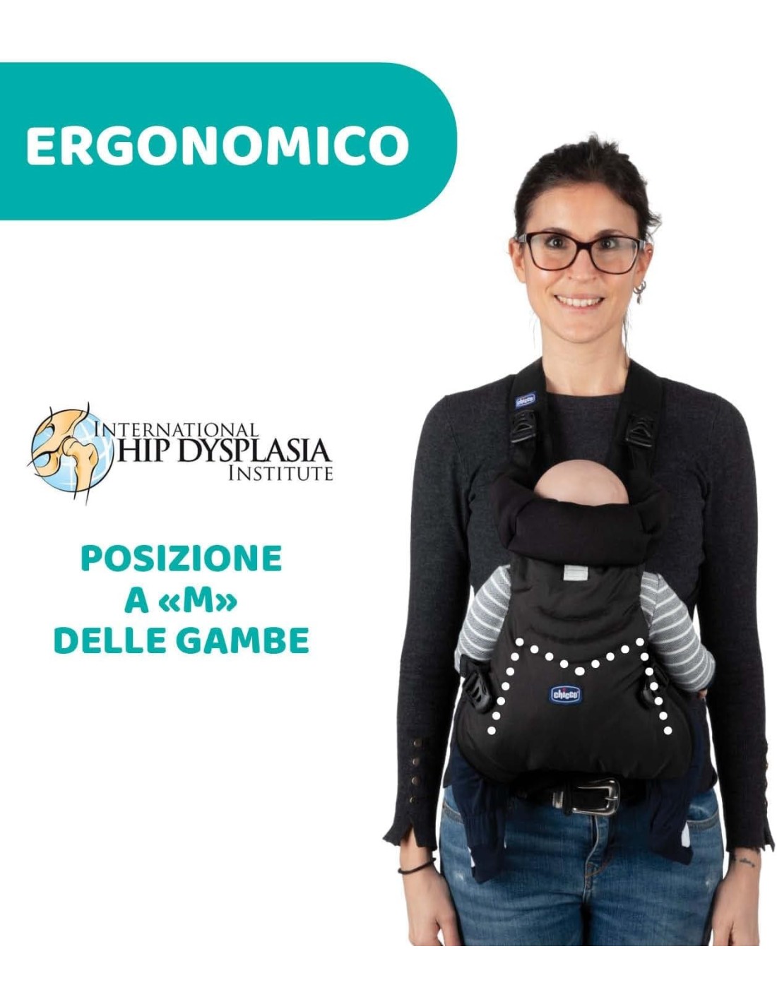 Chicco EasyFit Marsupio Neonati Ergonomico - Porta Bebè Nero | ShopInCasa.it