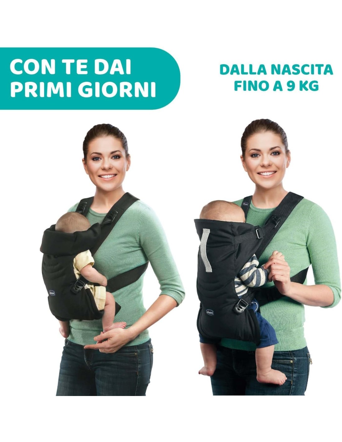 Chicco EasyFit Marsupio Neonati Ergonomico - Porta Bebè Nero | ShopInCasa.it