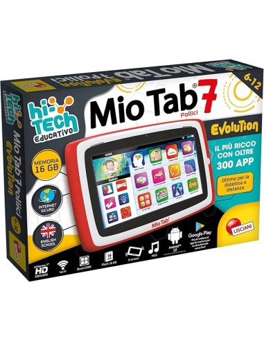 Lisciani Mio Tab 7'' Evolution  | Tablet Educativo per Bambini 6-12 Anni