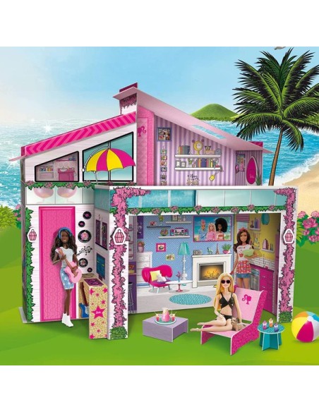 Lisciani Barbie Casa di Malibu con Bambola Villa Moderna a Due Piani