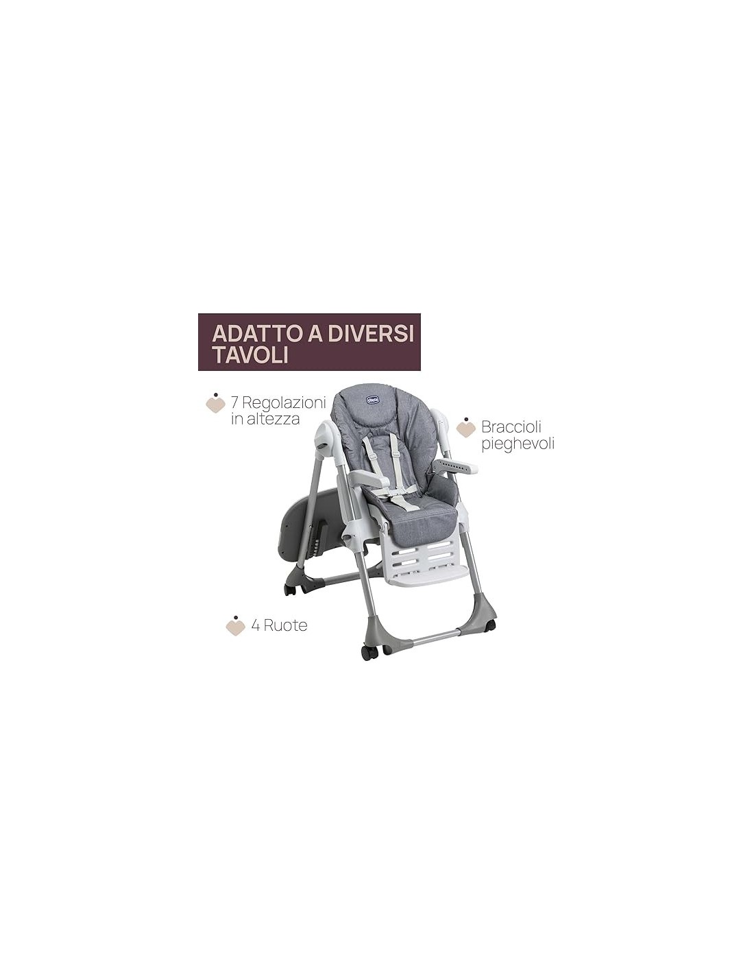 Chicco Polly Easy Seggiolone Evolutivo - Comfort per Bambini | shopincasa.it