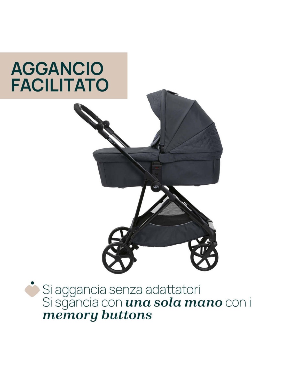 Passeggino Trio Seety con Kory Essential - Leggero, Sicuro e Facile da Usare | Shopincasa.it