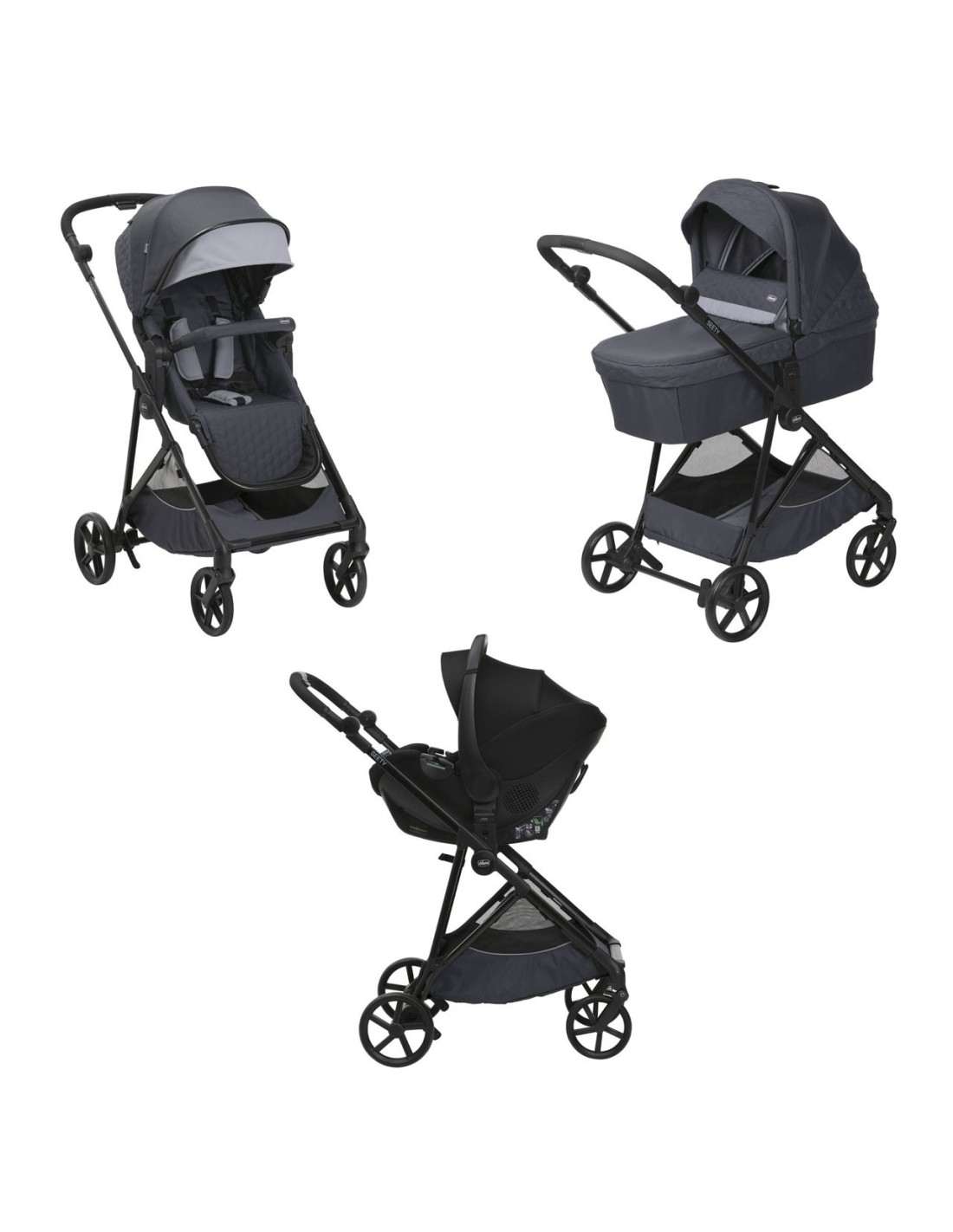 Passeggino Trio Seety con Kory Essential - Leggero, Sicuro e Facile da Usare | Shopincasa.it