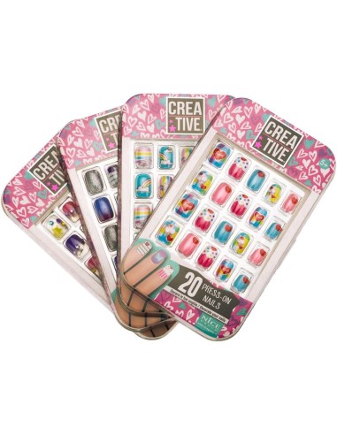 Creative Nails Press On e Adesive, Kit 20 Pezzi di Unghie Finte | shop in casa