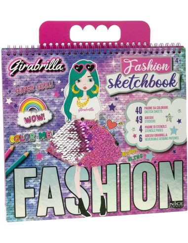 Girabrilla Fashion Sketch Book per Ragazze | Quaderno Disegni Moda | Nice Group | shop in casa