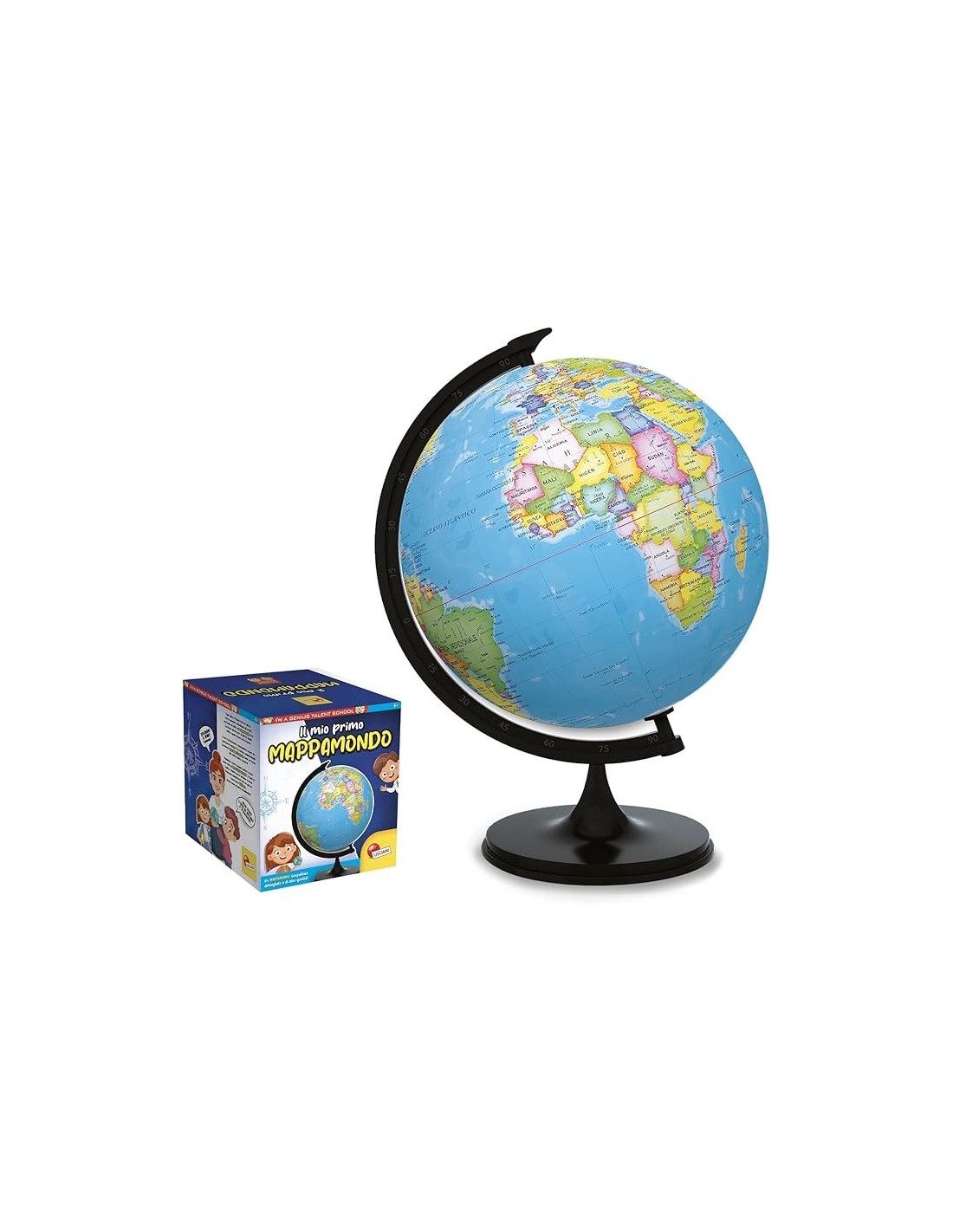 I'm a Genius Il Mio Primo Mappamondo | Mappamondo Dettagliato per Bambini | Impara la Geografia Divertendoti | Shop in Casa