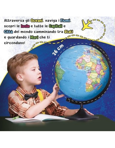 I'm a Genius Il Mio Primo Mappamondo | Mappamondo Dettagliato per Bambini | Impara la Geografia Divertendoti | Shop in Casa