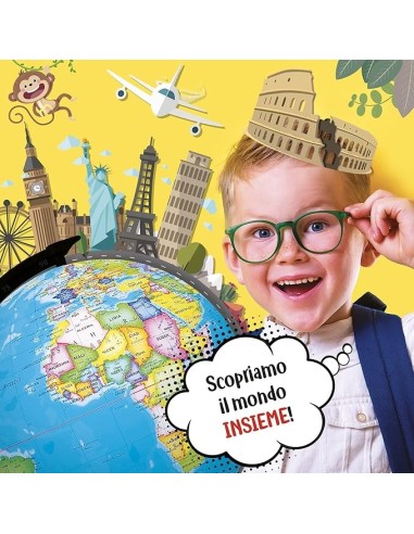 I'm a Genius Il Mio Primo Mappamondo | Mappamondo Dettagliato per Bambini | Impara la Geografia Divertendoti | Shop in Casa