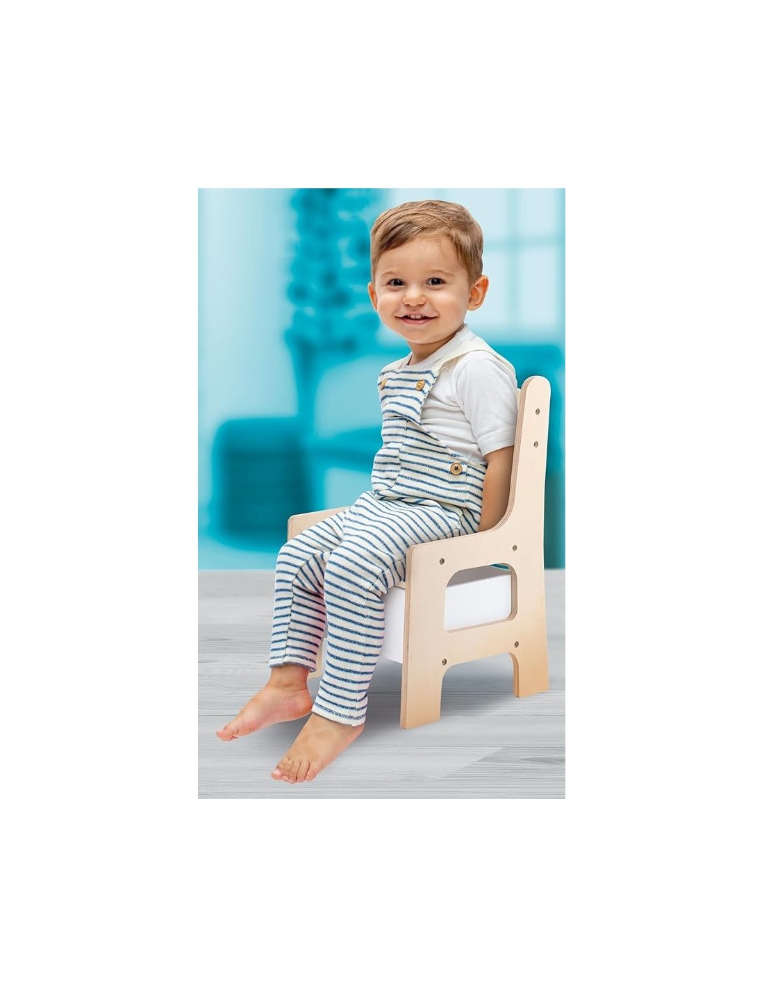 Montessori Wood Toy Box Chair | Shop in Casa