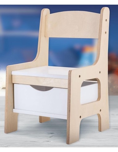 Montessori Wood Toy Box Chair | Shop in Casa