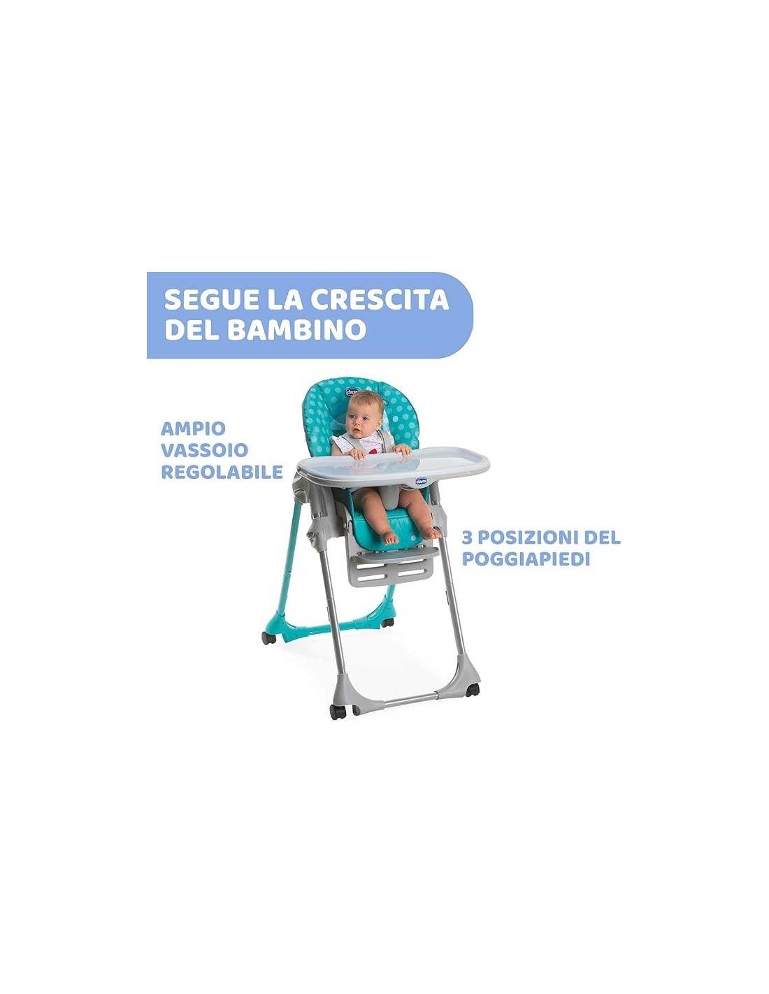 Chicco Polly Easy Seggiolone Pappa Evolutivo - Comfort e Sicurezza | shopincas.it