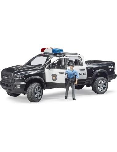 Auto Polizia RAM 2500 Bruder, Scala 1:16, Luci e Suoni, Personaggio Incluso | shop in casa