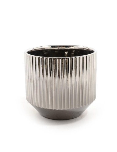 VASO 22848 CERAMICA ARGENTO 18X16,5CM