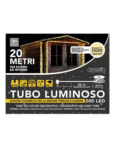 LUCI DI NATALE: vendita online Tubo Luce 200 LED Bianco Caldo di Natale - La Magia di Natale a casa tua in offerta